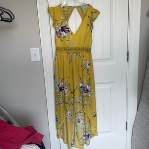 High Low Open Back Floral Dress (size M)